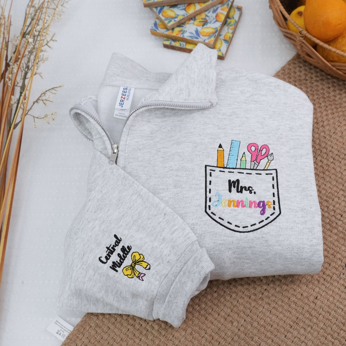 Individuell bestickte Engel- und Dämonenkatze-Kapuzenpullover für Paare