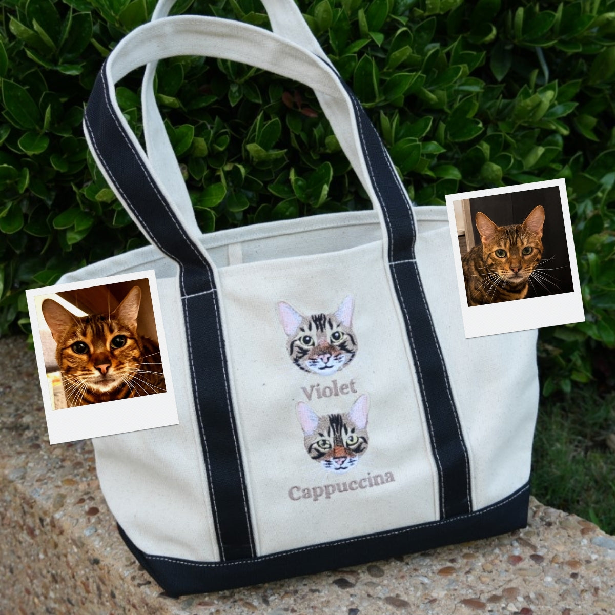 Individuell bestickte Engel- und Dämonenkatze-Kapuzenpullover für Paare