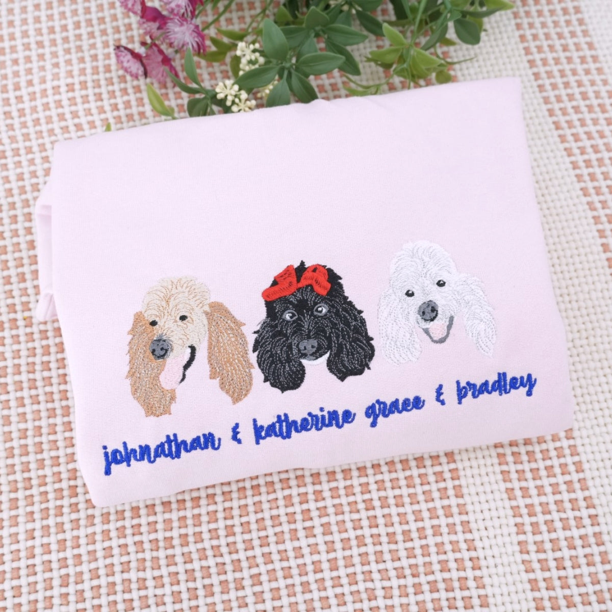 Individuell bestickte Engel- und Dämonenkatze-Kapuzenpullover für Paare