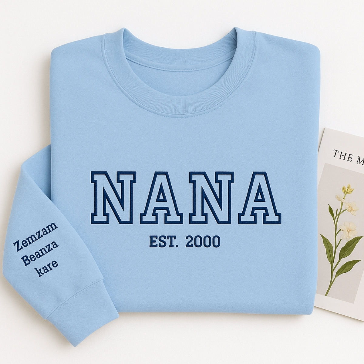 Nana Custom Hoodie - Varsity Style Grandmother Embroidered Sweatshirt - Perfect Grandma Gift