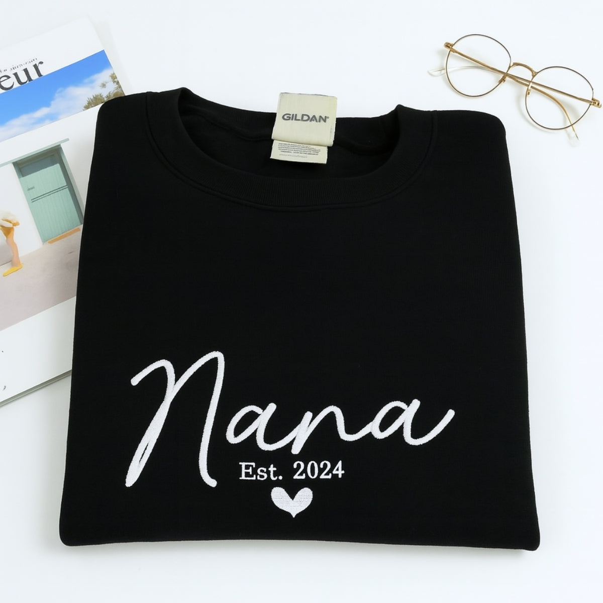 Individuell bestickte Engel- und Dämonenkatze-Kapuzenpullover für Paare