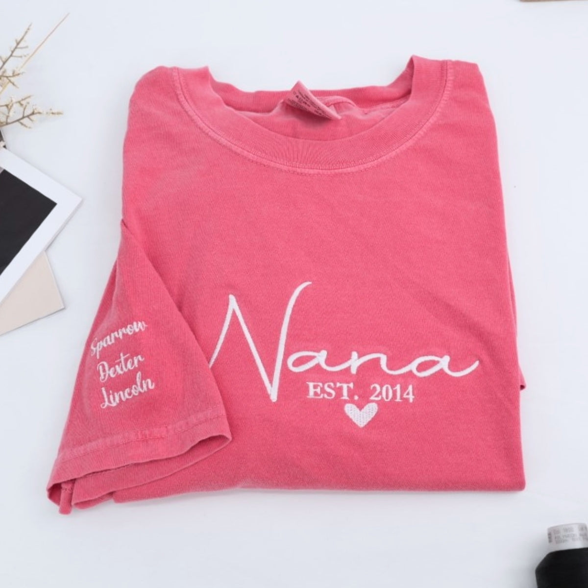 Nana Custom T-Shirts - Grandma Embroidered Shirts - Perfect Grandmother Gift