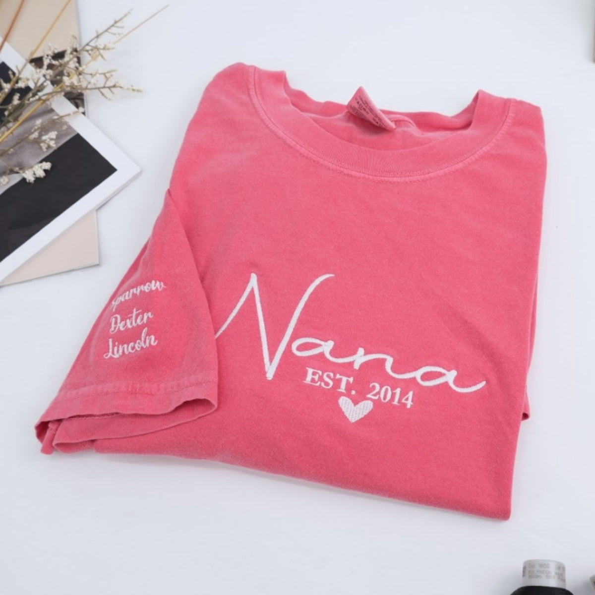 Nana Custom T-Shirts - Grandma Embroidered Shirts - Perfect Grandmother Gift