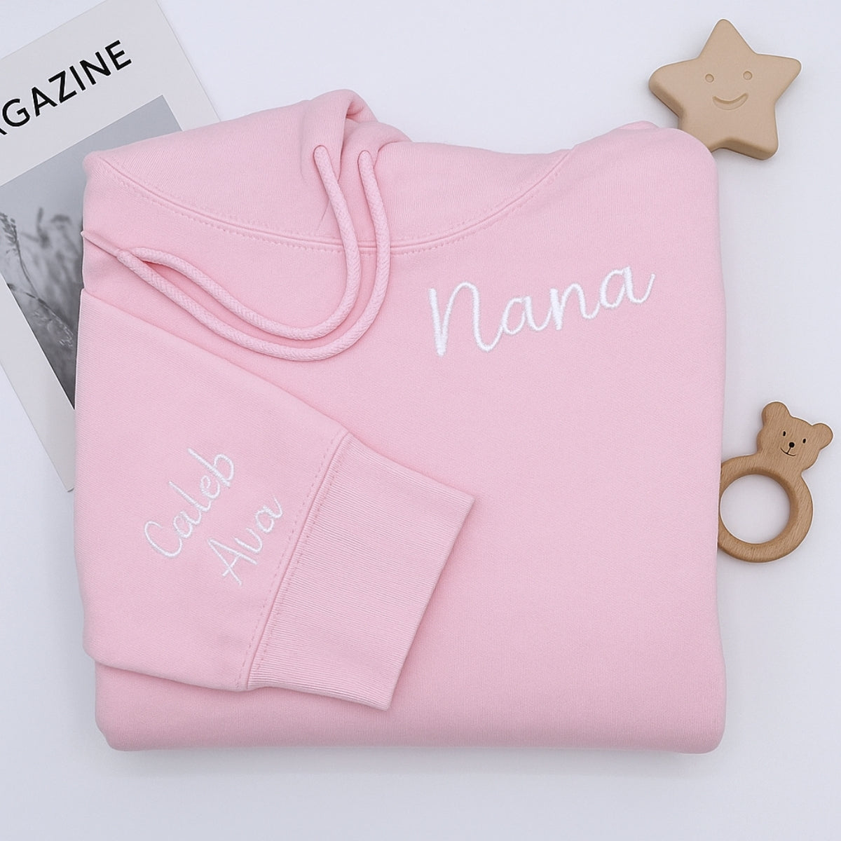 Individuell bestickte Engel- und Dämonenkatze-Kapuzenpullover für Paare