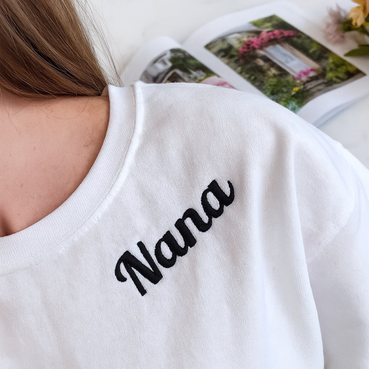 Individuell bestickte Engel- und Dämonenkatze-Kapuzenpullover für Paare