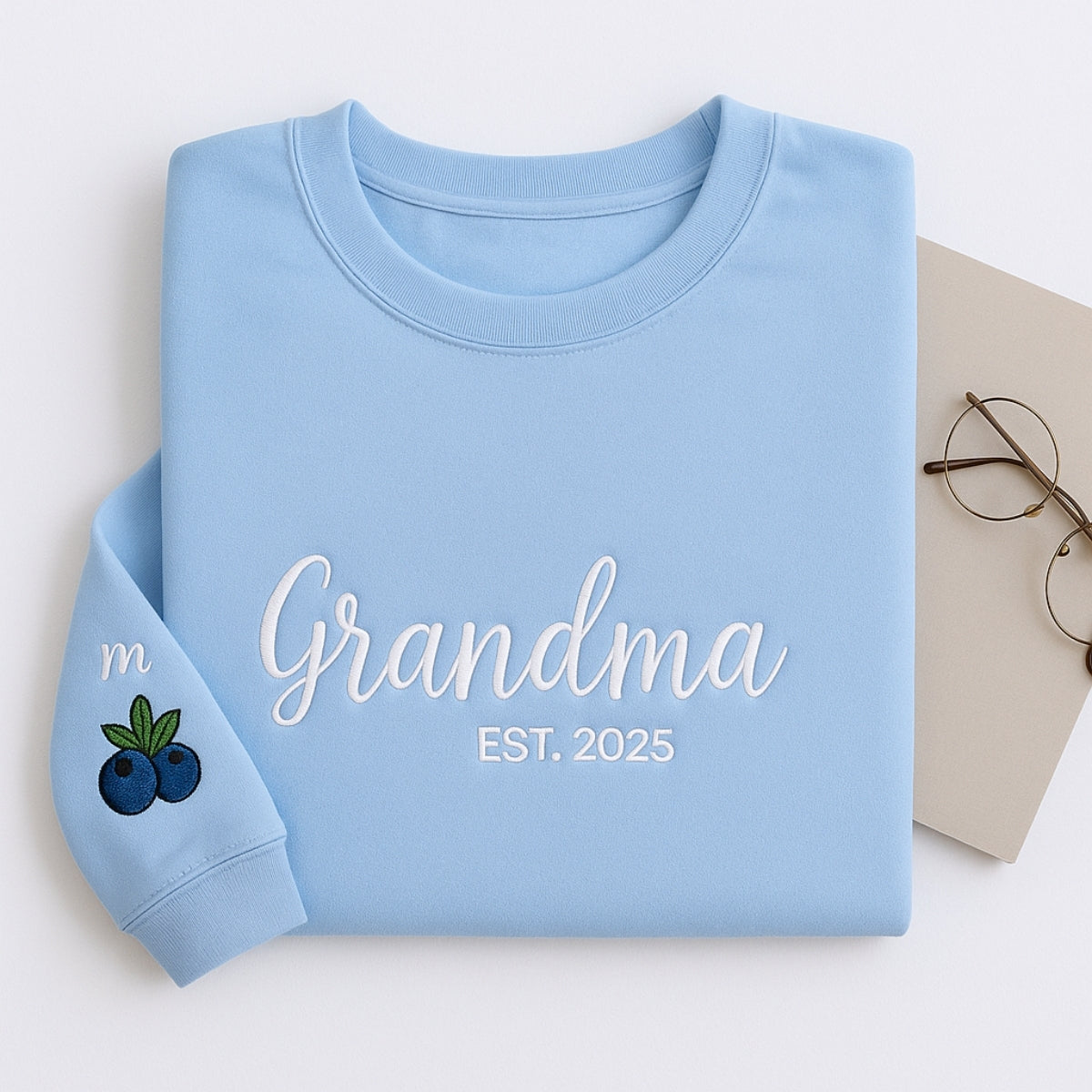 New Grandma Custom Sweatshirt - Grandma Embroidered Gift - Perfect Mother's Day Present