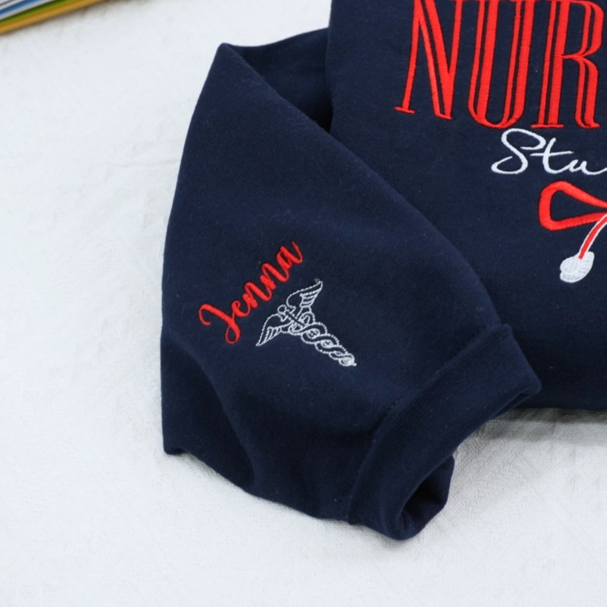 Nursing Student Custom Sweatshirt - Healthcare Embroidered Hoodie - Perfect Nursing School Gift