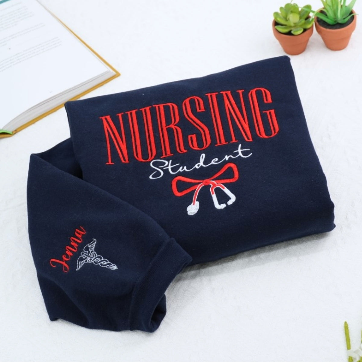 Nursing Student Custom Sweatshirt - Healthcare Embroidered Hoodie - Perfect Nursing School Gift