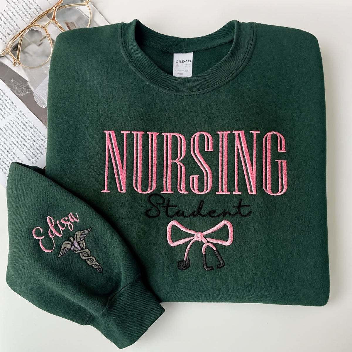 Individuell bestickte Engel- und Dämonenkatze-Kapuzenpullover für Paare