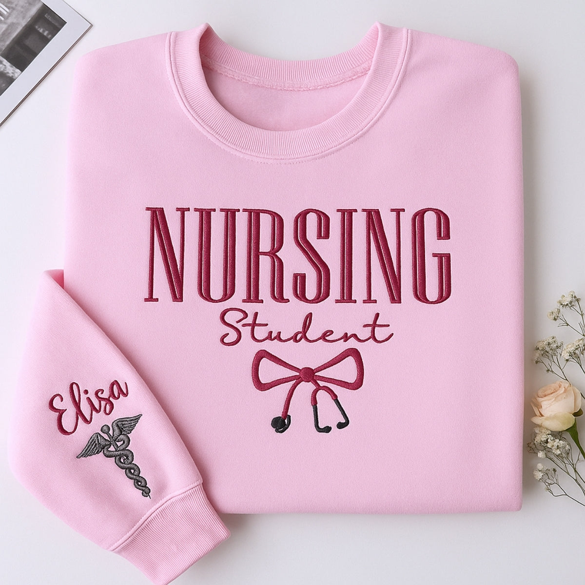 Individuell bestickte Engel- und Dämonenkatze-Kapuzenpullover für Paare