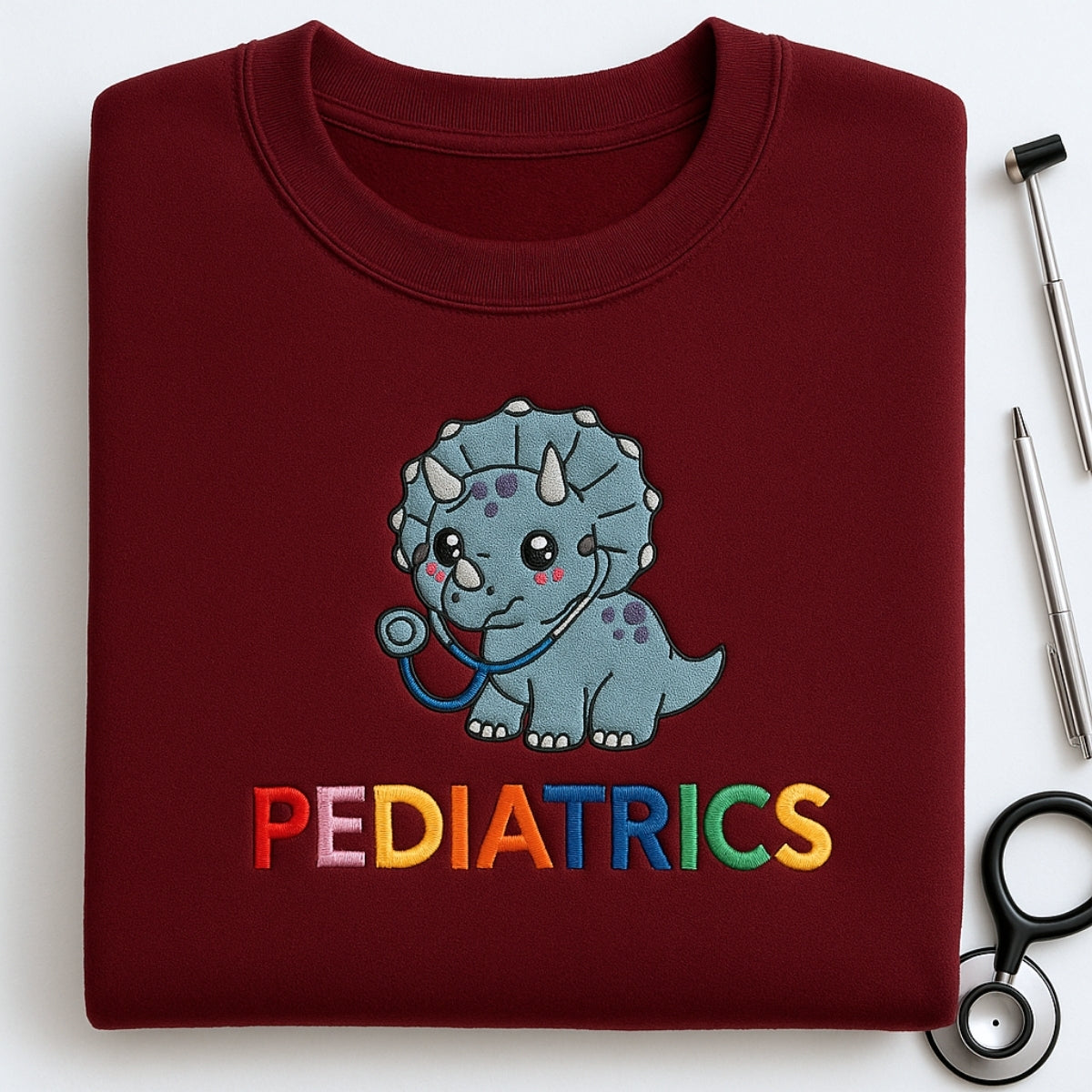 Pediatrics Custom Sweatshirt - Pediatric Nurse Embroidered Hoodie - Perfect Children's Hospital Gift