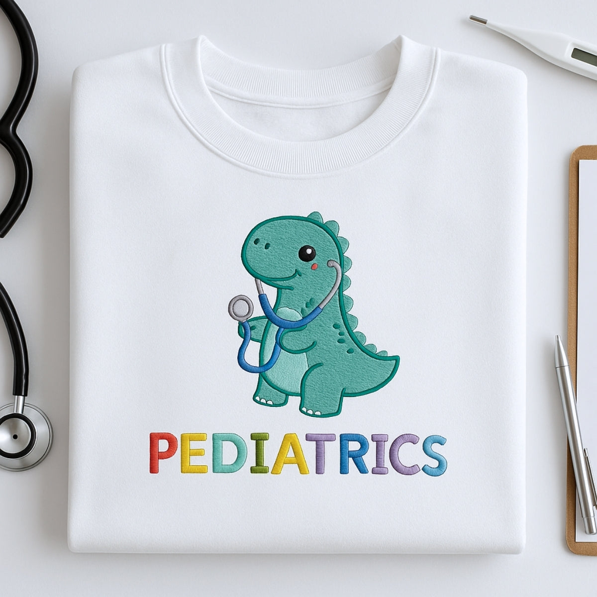 Pediatrics Custom Sweatshirt - Pediatric Nurse Embroidered Hoodie - Perfect Children's Hospital Gift