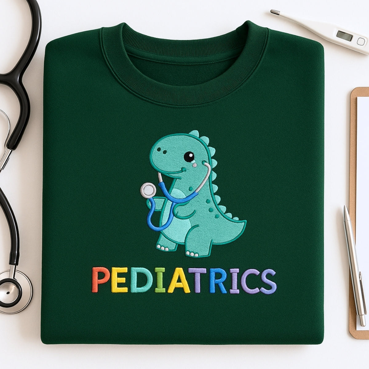 Pediatrics Custom Sweatshirt - Pediatric Nurse Embroidered Hoodie - Perfect Children's Hospital Gift
