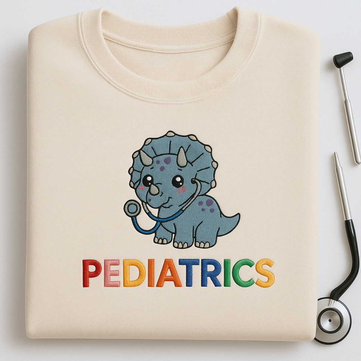 Pediatrics Custom Sweatshirt - Pediatric Nurse Embroidered Hoodie - Perfect Children's Hospital Gift
