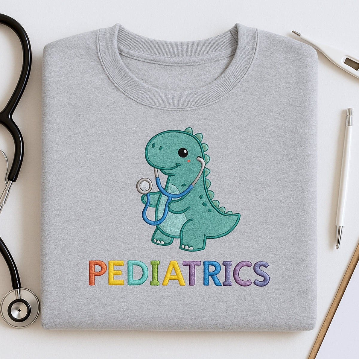 Pediatrics Custom Sweatshirt - Pediatric Nurse Embroidered Hoodie - Perfect Children's Hospital Gift