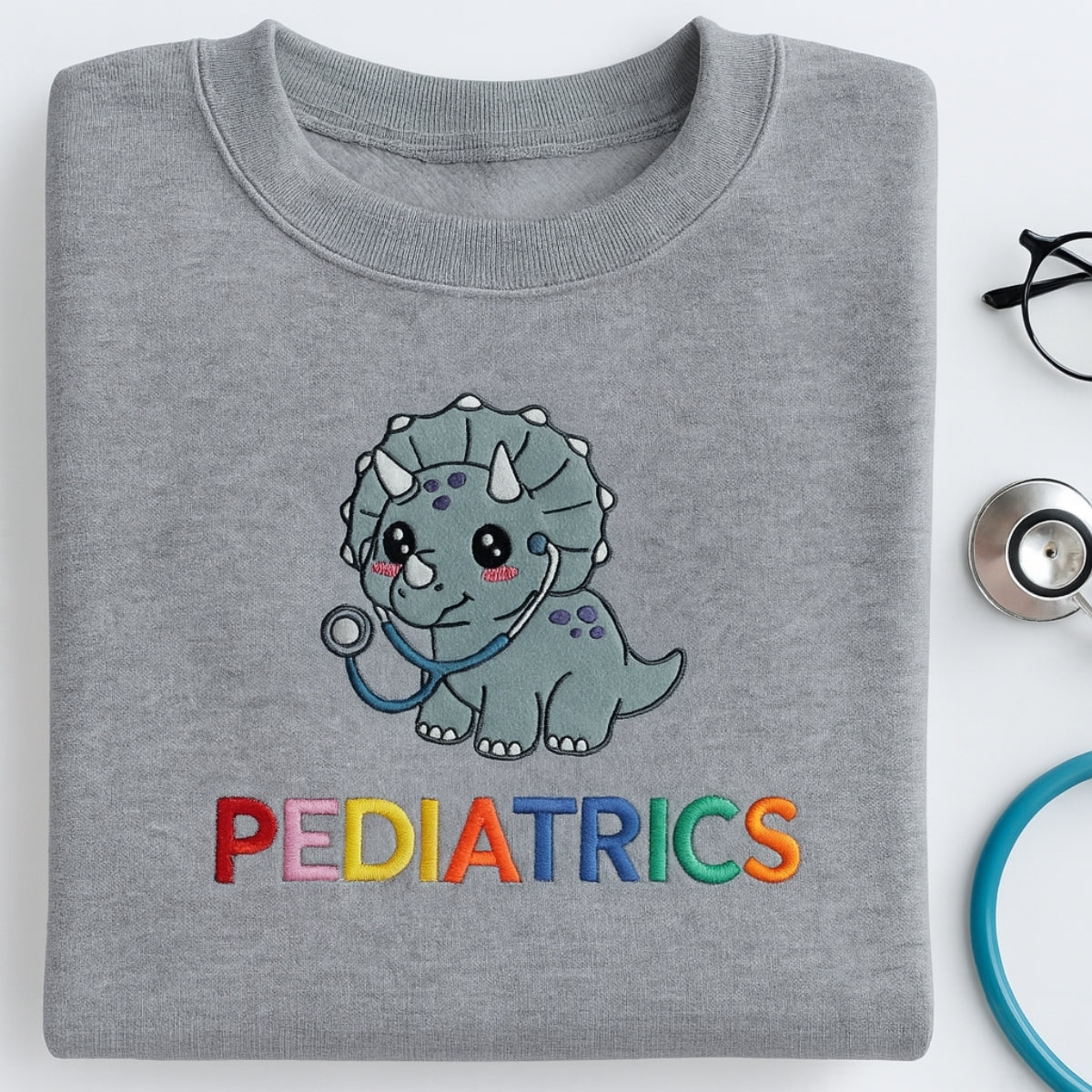 Pediatrics Custom Sweatshirt - Pediatric Nurse Embroidered Hoodie - Perfect Children's Hospital Gift