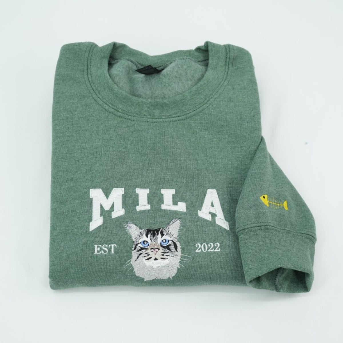 Individuell bestickte Engel- und Dämonenkatze-Kapuzenpullover für Paare