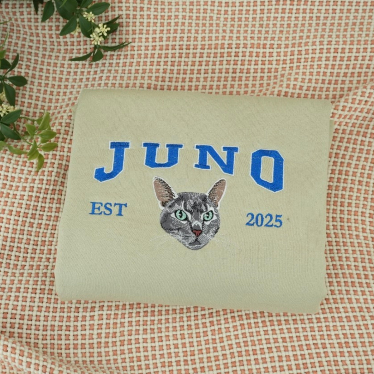 Individuell bestickte Engel- und Dämonenkatze-Kapuzenpullover für Paare