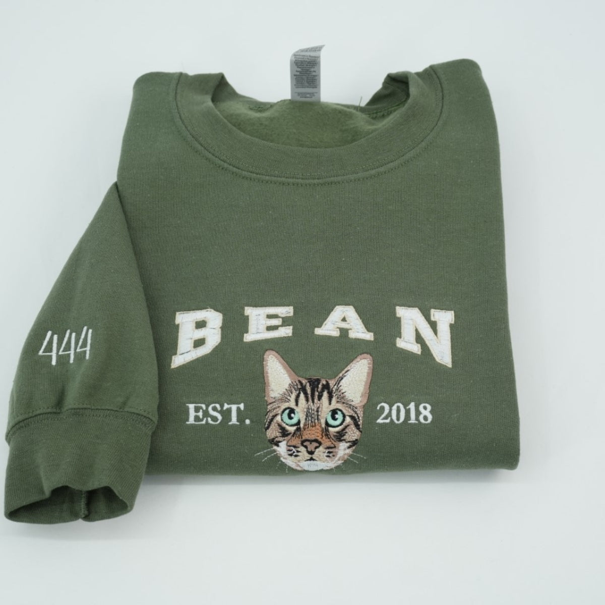 Individuell bestickte Engel- und Dämonenkatze-Kapuzenpullover für Paare