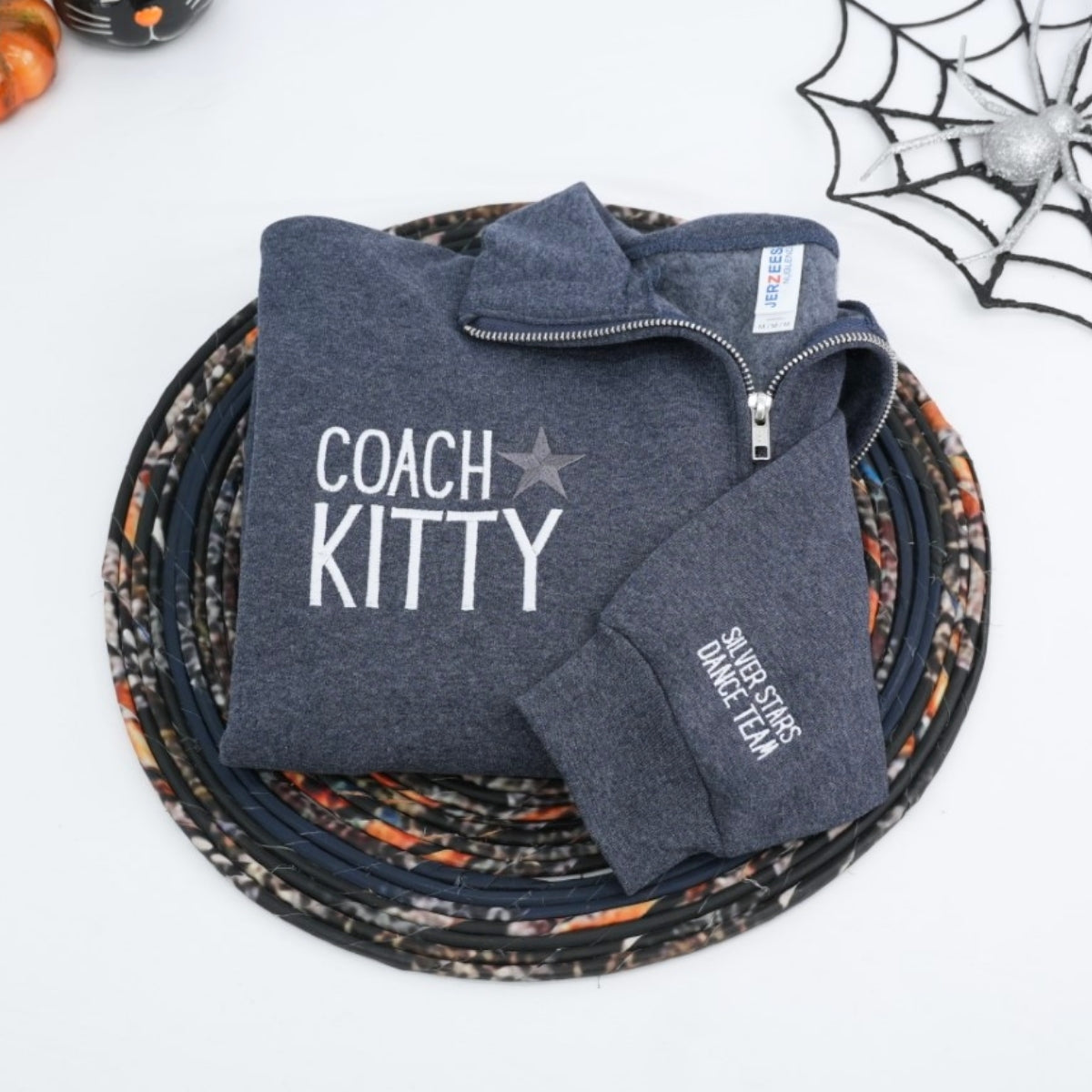 Individuell bestickte Engel- und Dämonenkatze-Kapuzenpullover für Paare