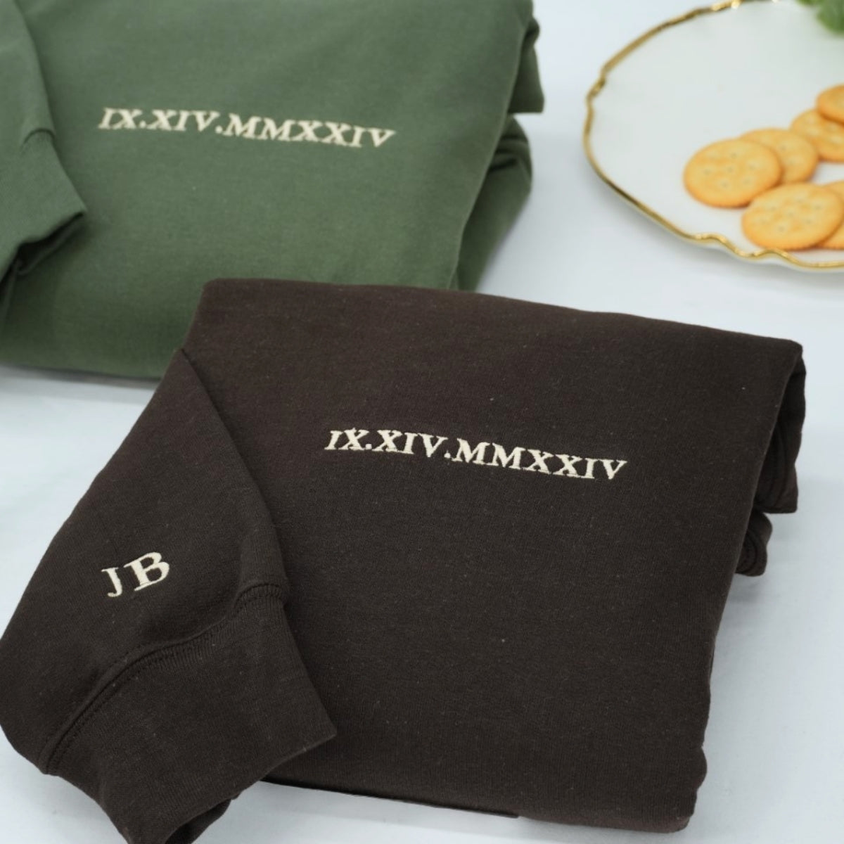 Individuell bestickte Engel- und Dämonenkatze-Kapuzenpullover für Paare