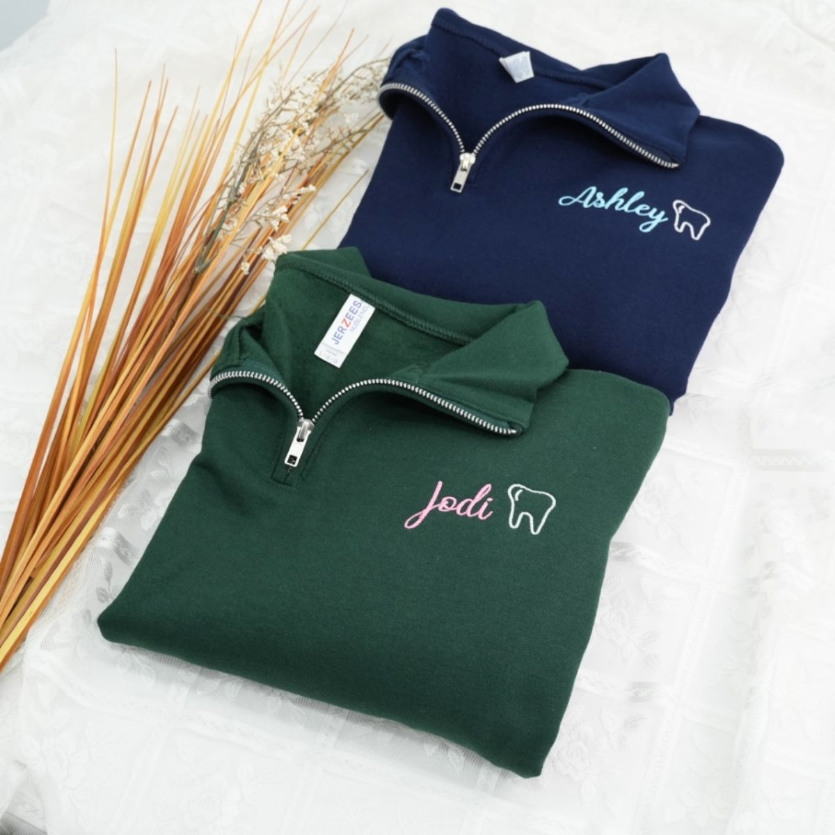 Personalized Dental Quarter-Zip - Custom Dentist Name Embroidered Apparel - Perfect Dental Professional Gift
