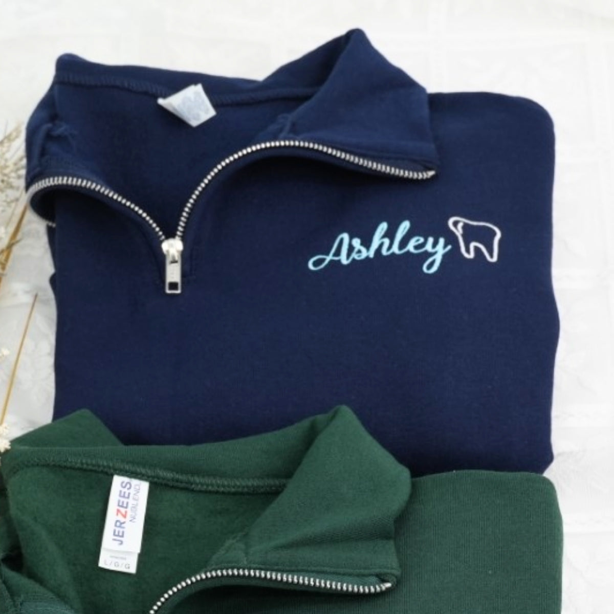 Personalized Dental Quarter-Zip - Custom Dentist Name Embroidered Apparel - Perfect Dental Professional Gift
