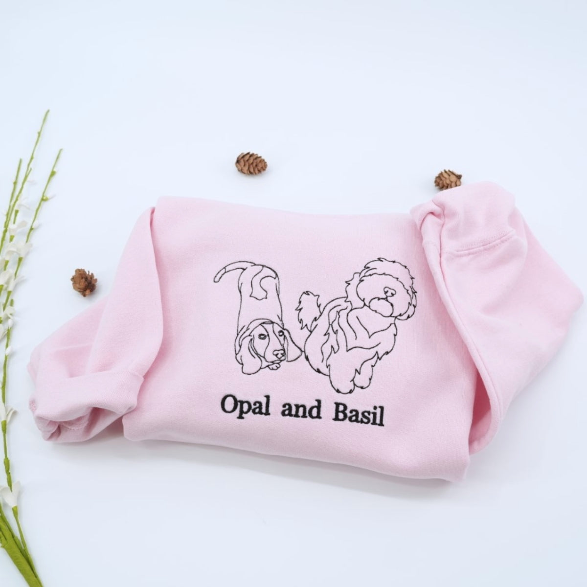 Individuell bestickte Engel- und Dämonenkatze-Kapuzenpullover für Paare