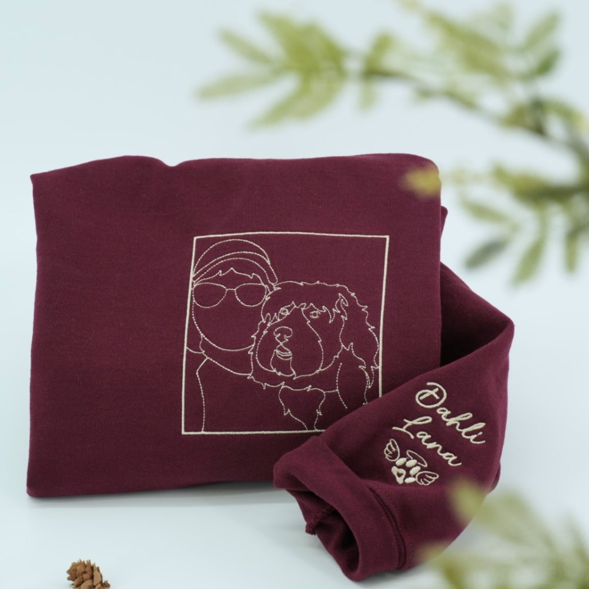 Individuell bestickte Engel- und Dämonenkatze-Kapuzenpullover für Paare