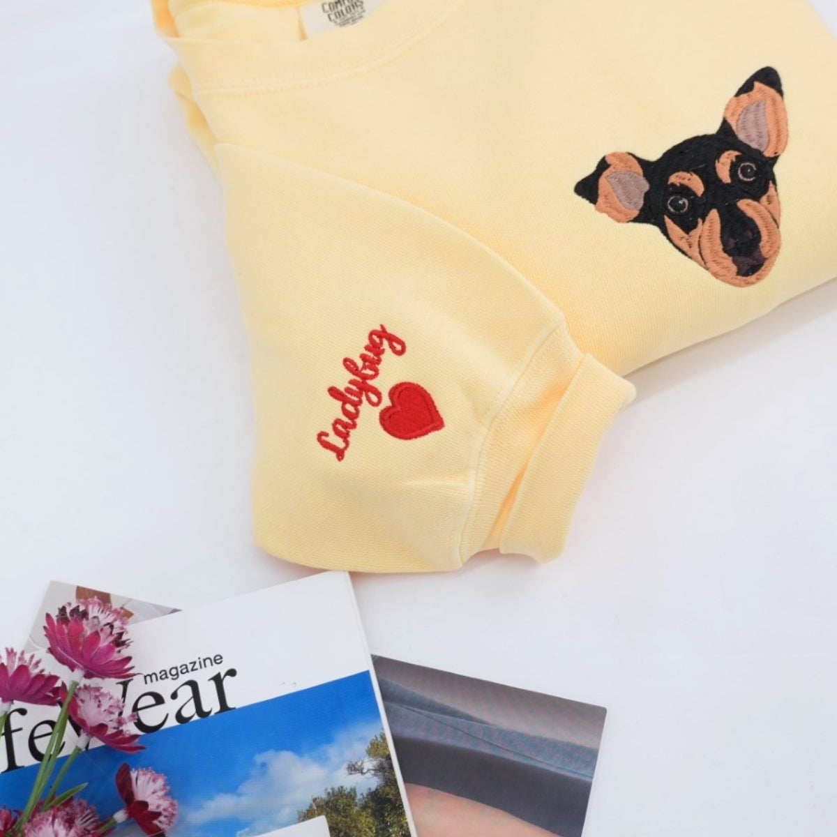 Individuell bestickte Engel- und Dämonenkatze-Kapuzenpullover für Paare