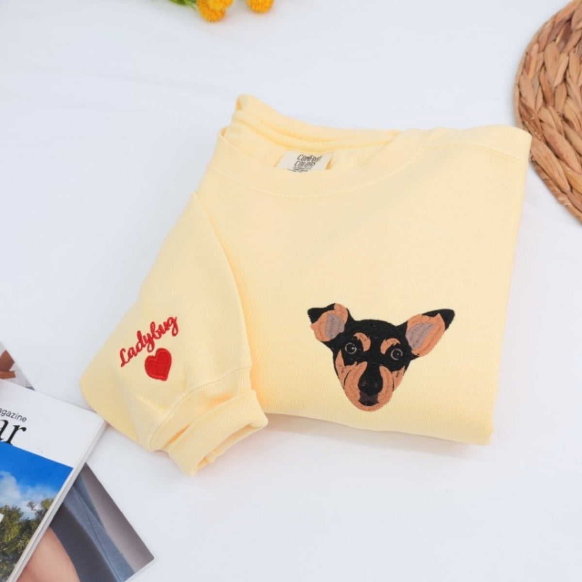 Individuell bestickte Engel- und Dämonenkatze-Kapuzenpullover für Paare