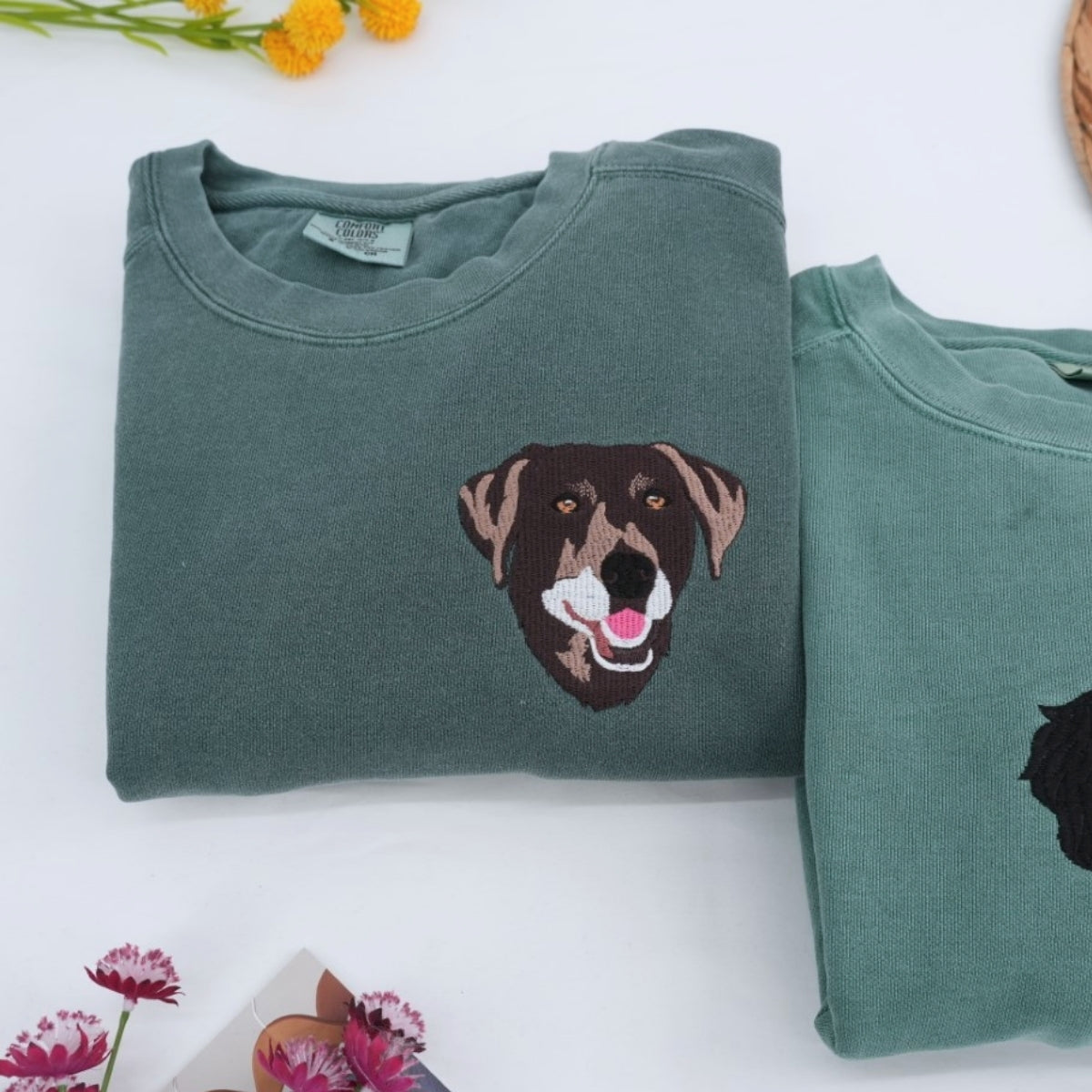 Individuell bestickte Engel- und Dämonenkatze-Kapuzenpullover für Paare