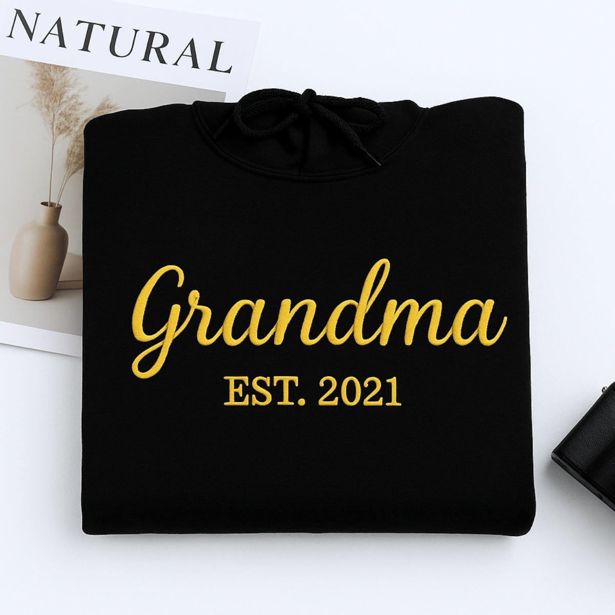 Personalized Grandma Sweatshirt - Custom Grandchildren Names Embroidered - Perfect Grandma Gift