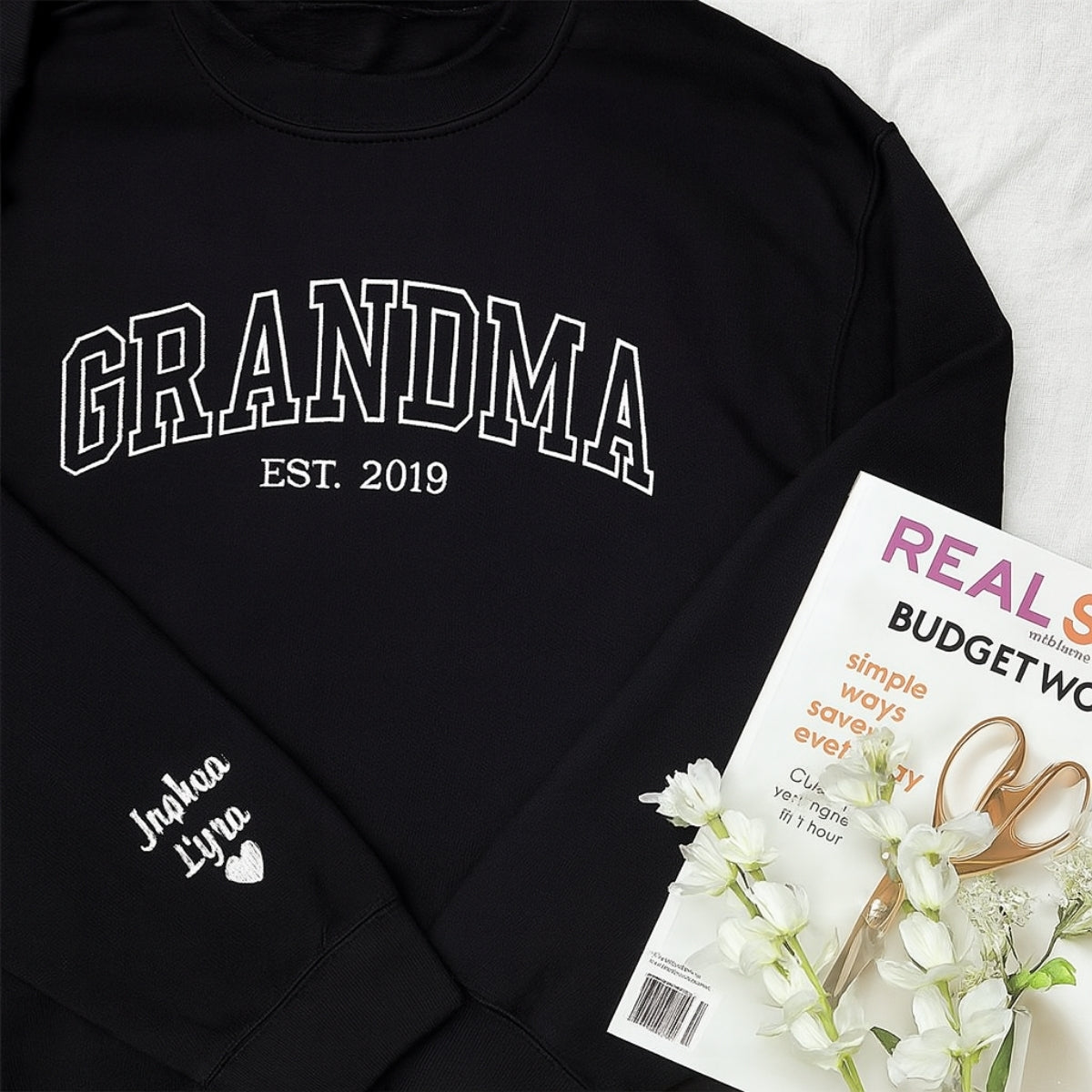 Individuell bestickte Engel- und Dämonenkatze-Kapuzenpullover für Paare