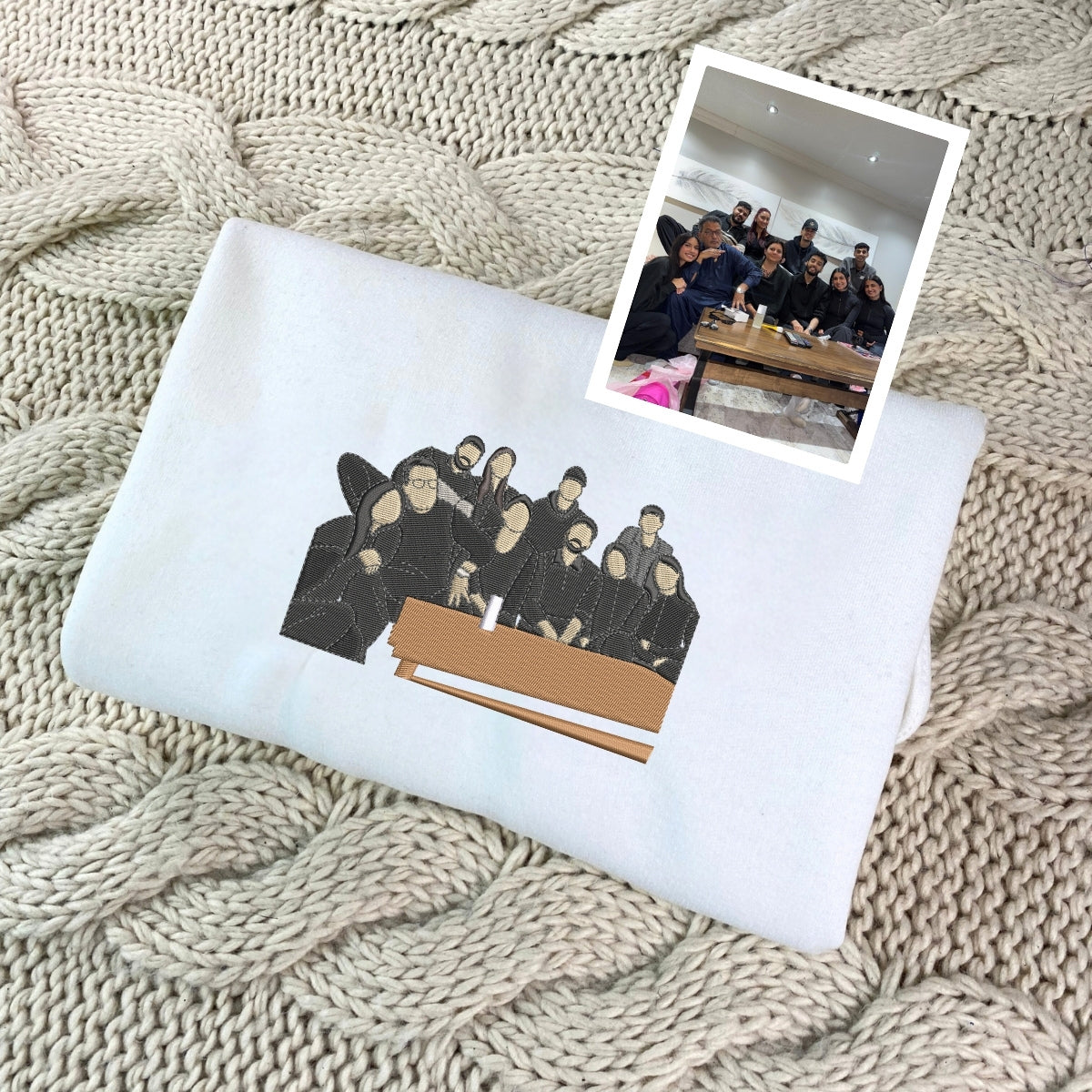 Individuell bestickte Engel- und Dämonenkatze-Kapuzenpullover für Paare