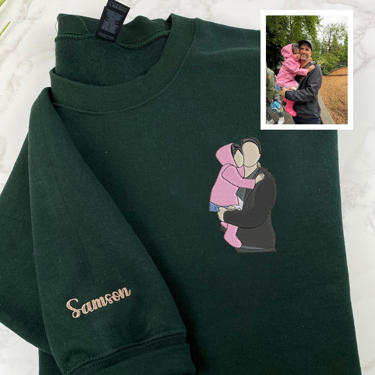 Individuell bestickte Engel- und Dämonenkatze-Kapuzenpullover für Paare