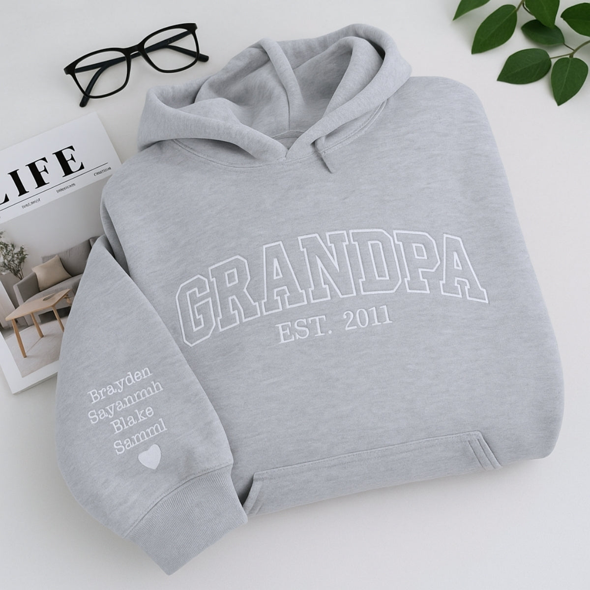 Individuell bestickte Engel- und Dämonenkatze-Kapuzenpullover für Paare