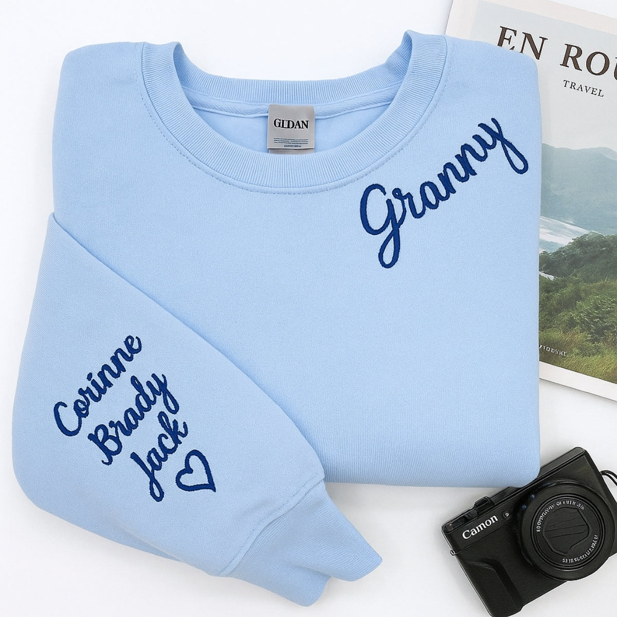 Personalized Granny Hoodies - Custom Grandchildren Names Embroidered Sweatshirts - Grandma Gift