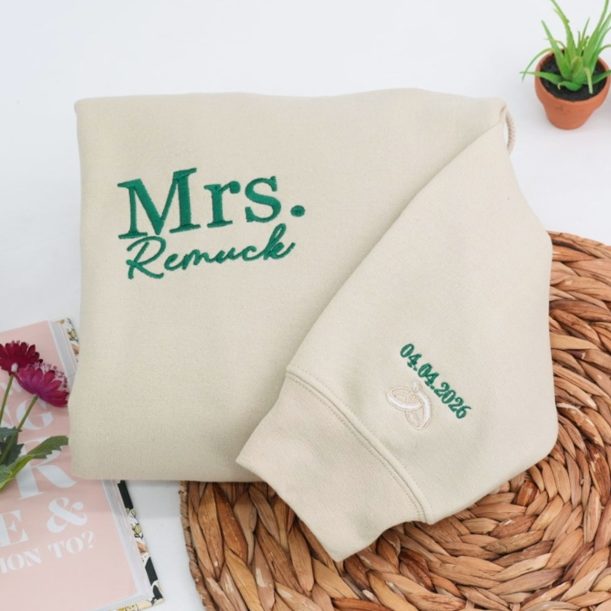 Personalized Mr Mrs Hoodies - Custom Last Name Embroidered Couples - Perfect Wedding Gift