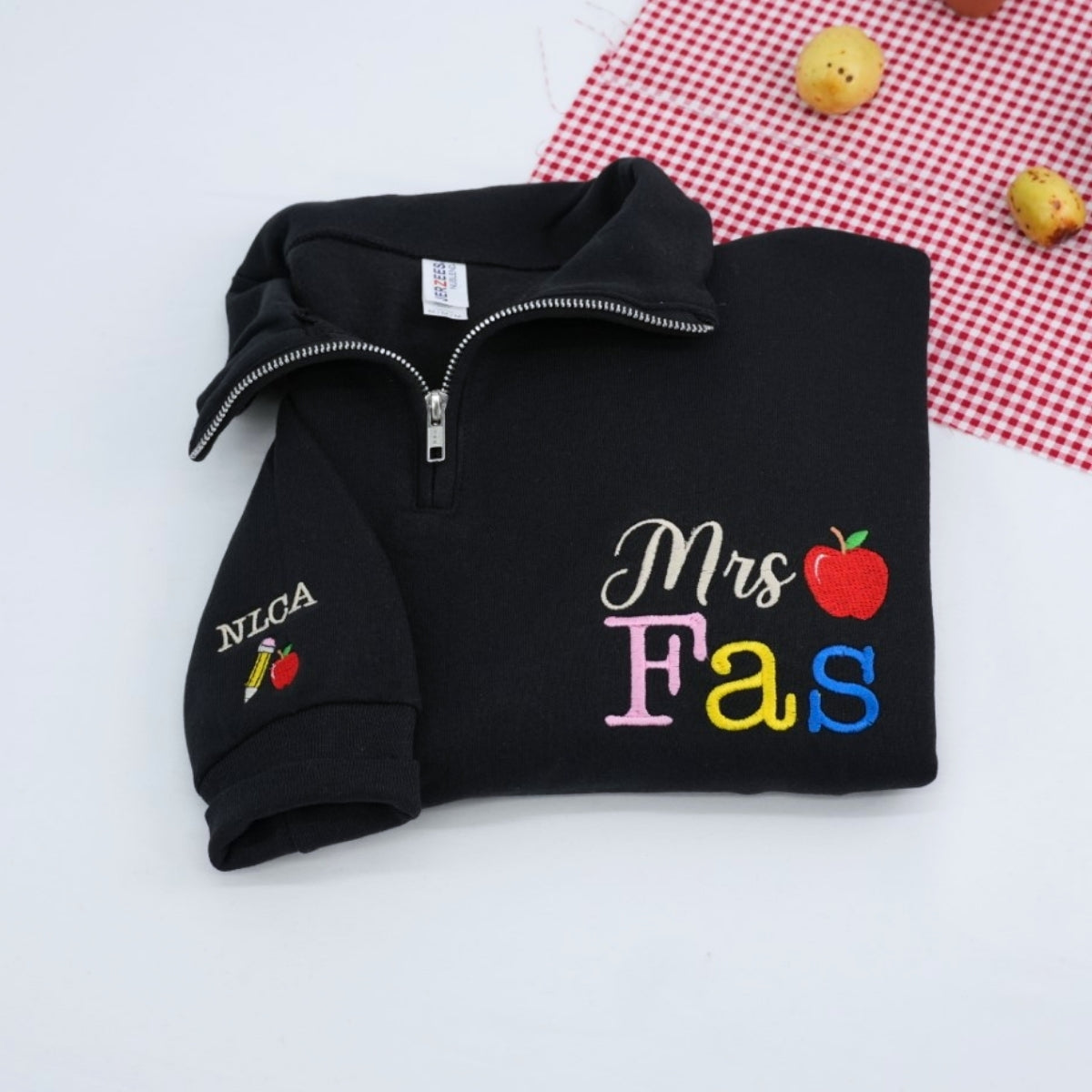 Sweats à capuche assortis brodés personnalisés avec ange et chat démon pour couples