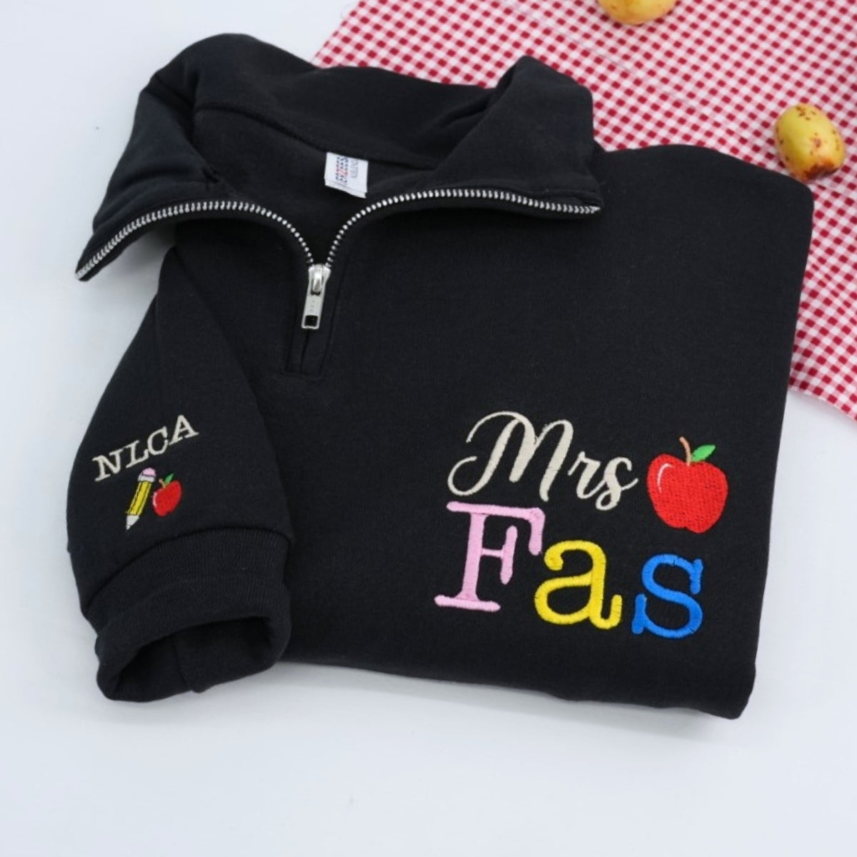 Individuell bestickte Engel- und Dämonenkatze-Kapuzenpullover für Paare