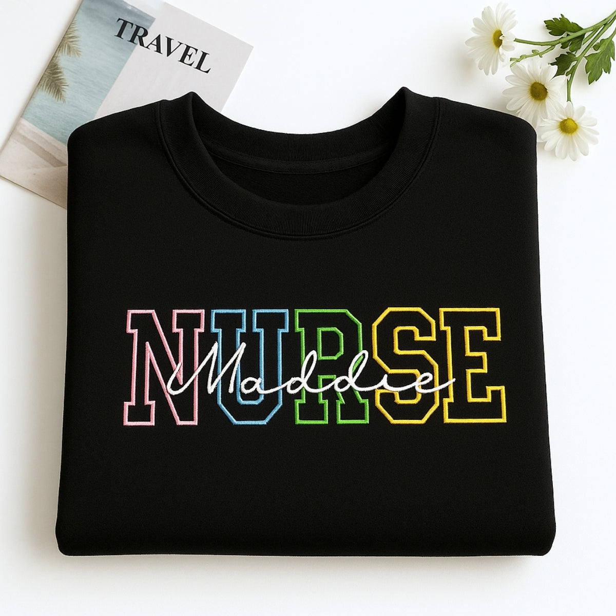 Individuell bestickte Engel- und Dämonenkatze-Kapuzenpullover für Paare