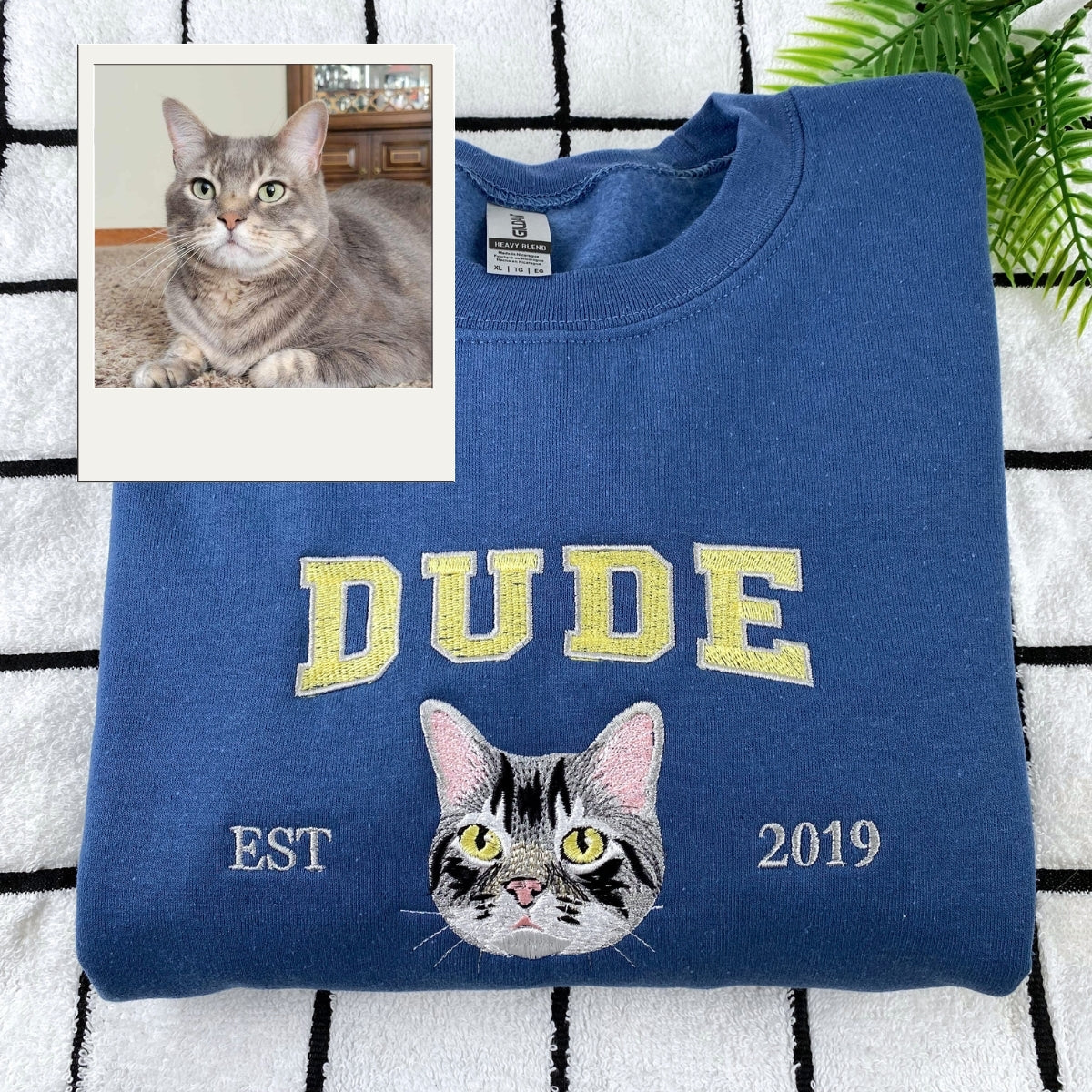 Individuell bestickte Engel- und Dämonenkatze-Kapuzenpullover für Paare