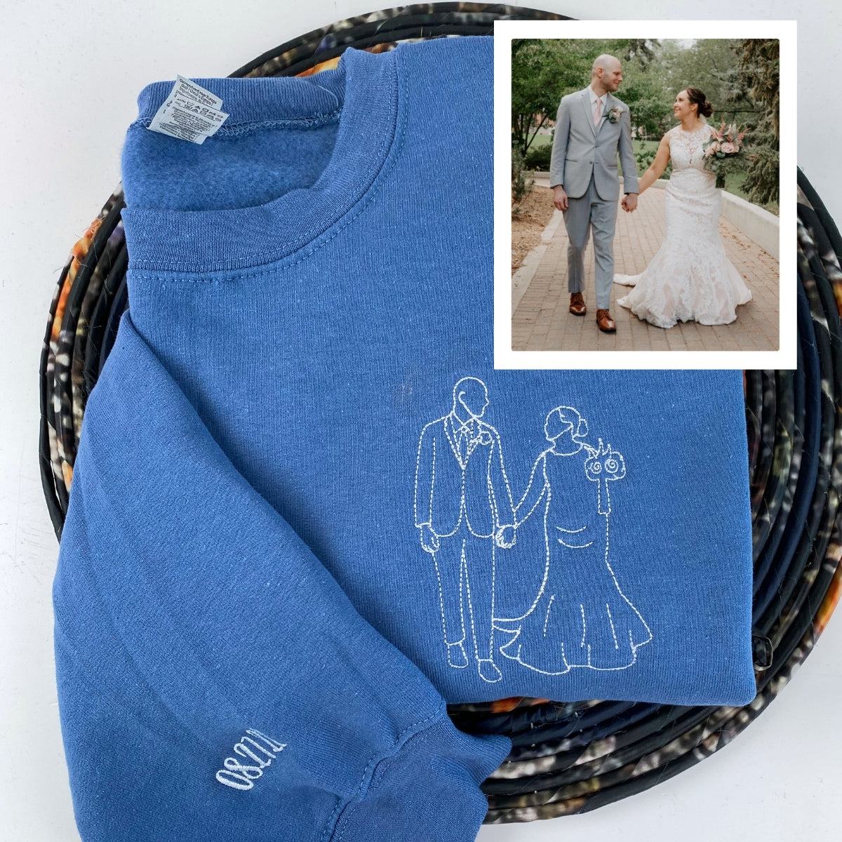 Individuell bestickte Engel- und Dämonenkatze-Kapuzenpullover für Paare