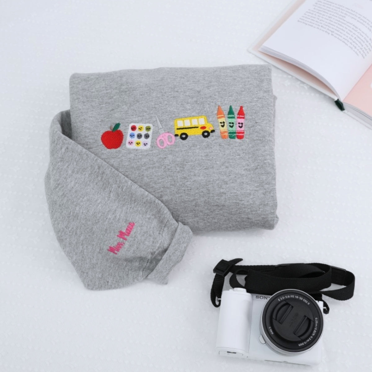 Individuell bestickte Engel- und Dämonenkatze-Kapuzenpullover für Paare