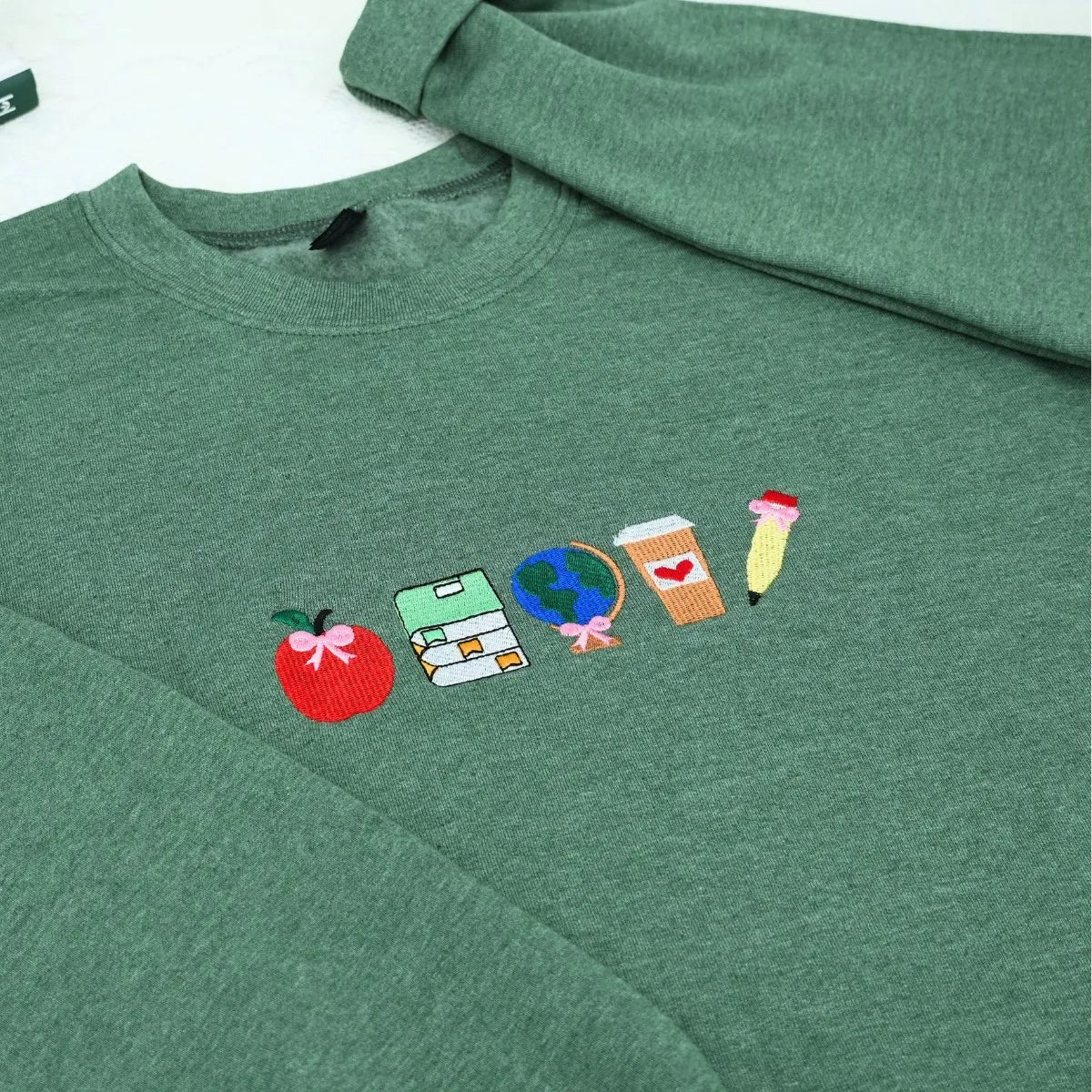 Personalized Teacher Shirt - Embroidered Appreciation Gift Ideas Sweatshirt Hoodie - Educator Icons Design