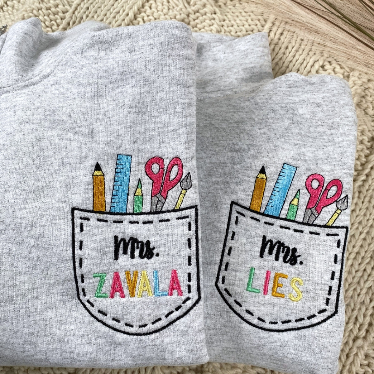 Individuell bestickte Engel- und Dämonenkatze-Kapuzenpullover für Paare