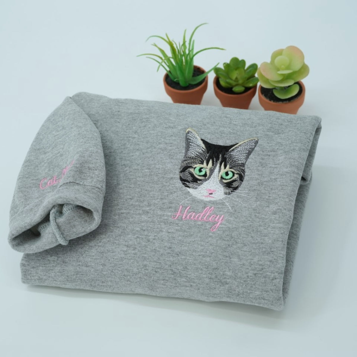Individuell bestickte Engel- und Dämonenkatze-Kapuzenpullover für Paare