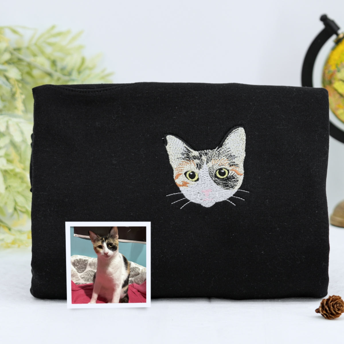 Individuell bestickte Engel- und Dämonenkatze-Kapuzenpullover für Paare