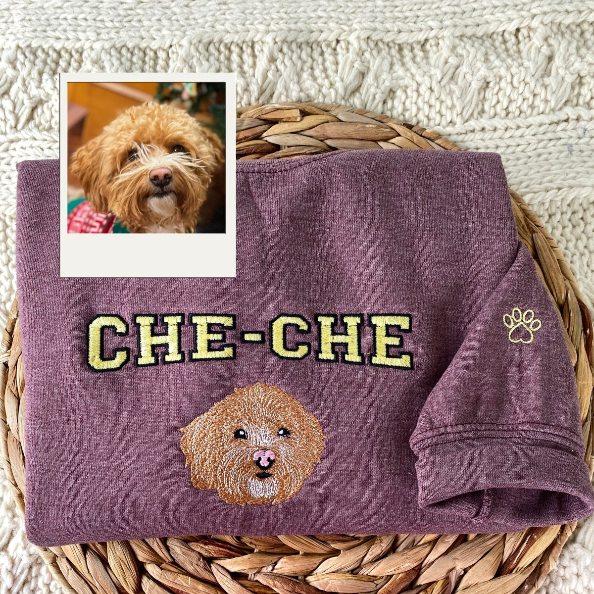 Pet Memorial Hoodies - Custom Dog Portrait Embroidered Sweatshirts - Gifts for Dog Lovers & Pet Parents
